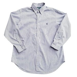 Ralph‎ Lauren Men's Striped Classic Fit Button Down Shirt Size 16 1/2-32/33